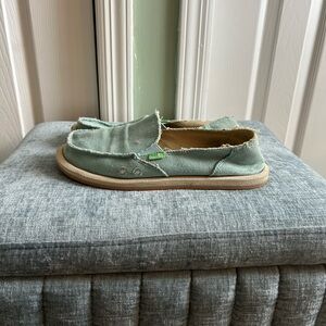 Seafoam Canvas Slip-On Sneakers SANUKS!